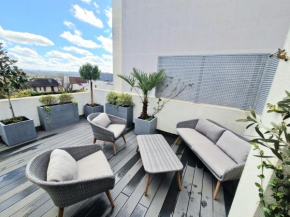 Le Rooftop Suresnes Paris La Défense - Spacieux Duplex 100 m2 Terrasse
